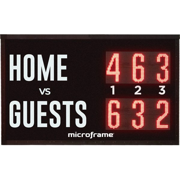 Tennis Scoreboard - Sets Only (12 in Digit)
