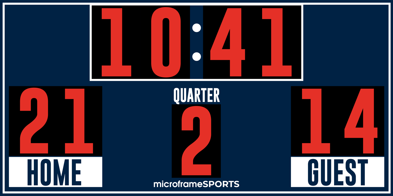 Football Scoreboard - 8x4 ft (12 in Digit)