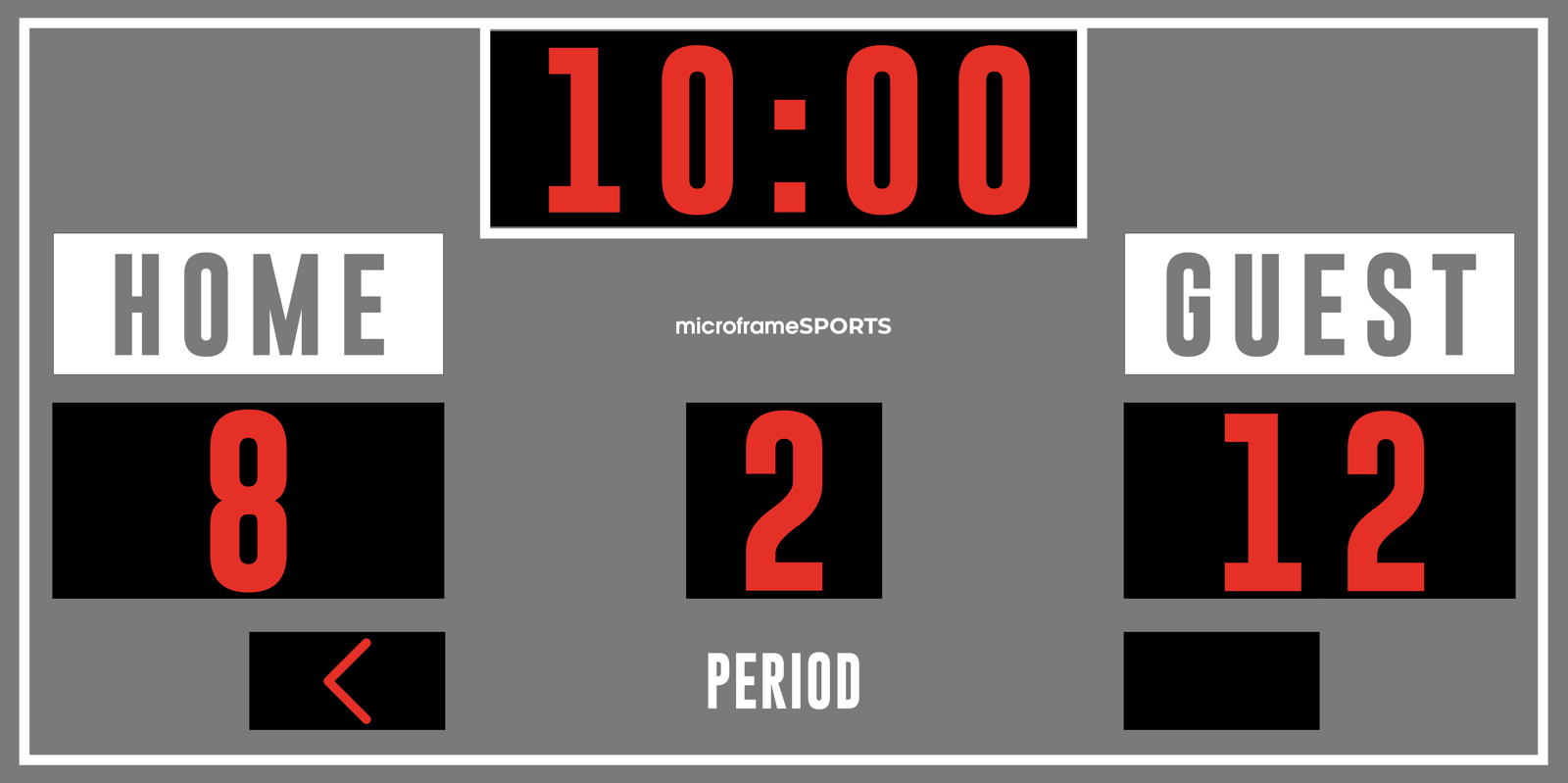 Football Scoreboard - 8x4 ft (12 in Digit)